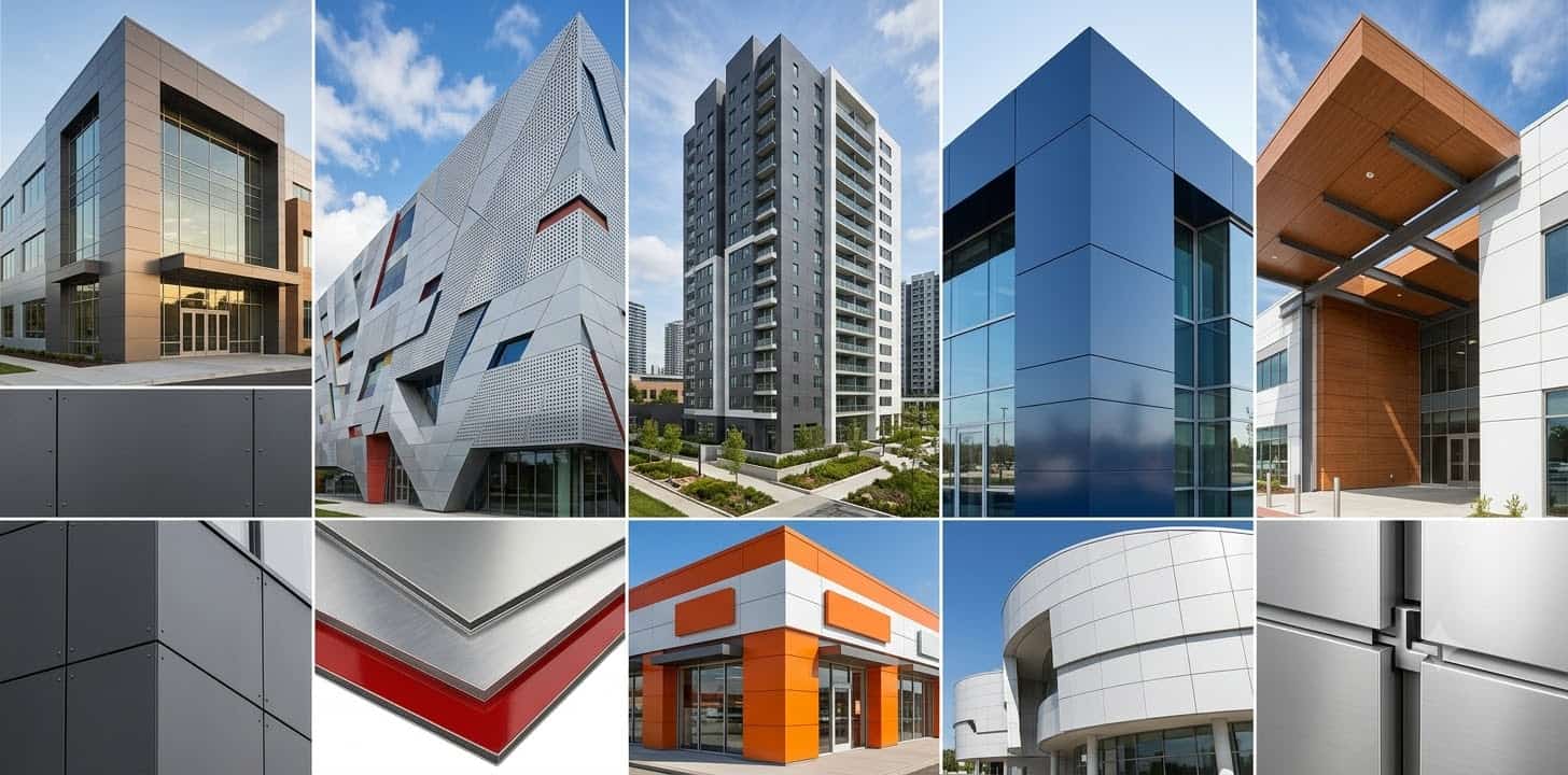 Aluminum composite panel building facade project Aluminum composite panel building facade project
